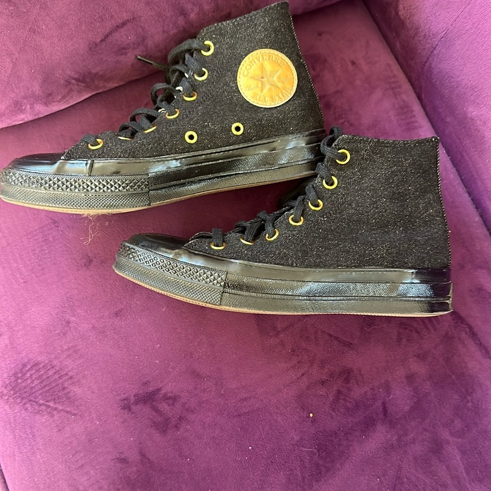 Converse Black and Gold High-Tops Limited Edition
